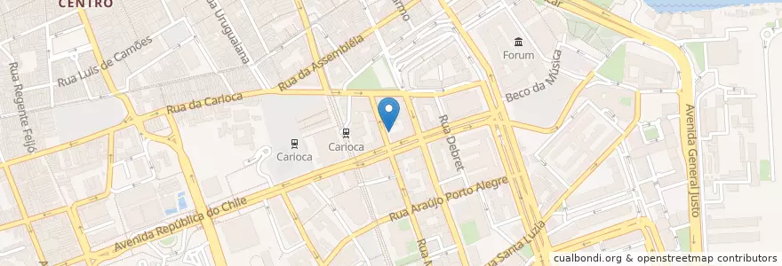 Mapa de ubicacion de Ministério Público Federal en ブラジル, 南東部地域, リオ デ ジャネイロ, Região Geográfica Imediata Do Rio De Janeiro, Região Metropolitana Do Rio De Janeiro, Região Geográfica Intermediária Do Rio De Janeiro, リオデジャネイロ.