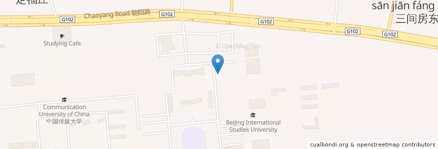 Mapa de ubicacion de 学生食堂 en China, Peking, Hebei, 朝阳区 / Chaoyang.