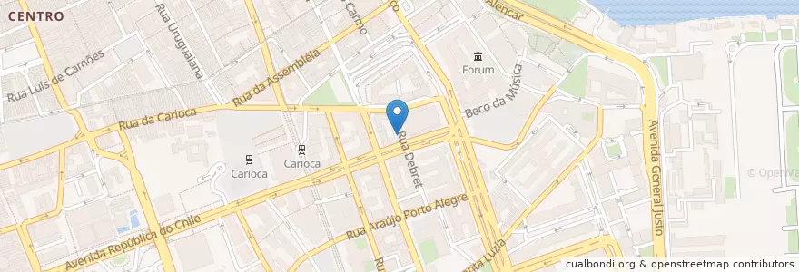 Mapa de ubicacion de Contours Express en 巴西, 东南部, 里約熱內盧, Região Geográfica Imediata Do Rio De Janeiro, Região Metropolitana Do Rio De Janeiro, Região Geográfica Intermediária Do Rio De Janeiro, 里约热内卢.