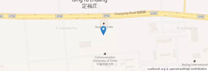 Mapa de ubicacion de 图书馆 en 中国, 北京市, 河北省, 朝阳区 / Chaoyang.