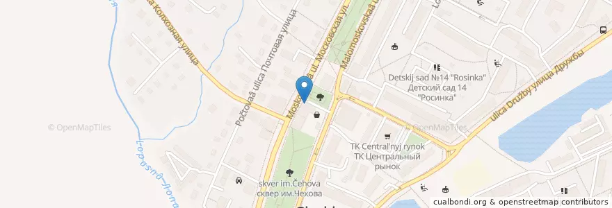 Mapa de ubicacion de Додо пицца en ロシア, 中央連邦管区, モスクワ州, Городской Округ Чехов.