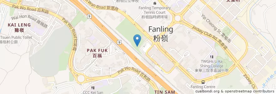 Mapa de ubicacion de 粉嶺車站路公廁 Fanling Station Road Public Toilet en China, Hong Kong, Cantão, Novos Territórios, 北區 North District.