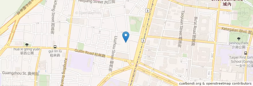 Mapa de ubicacion de 法華寺 en 臺灣, 新北市, 臺北市, 萬華區.