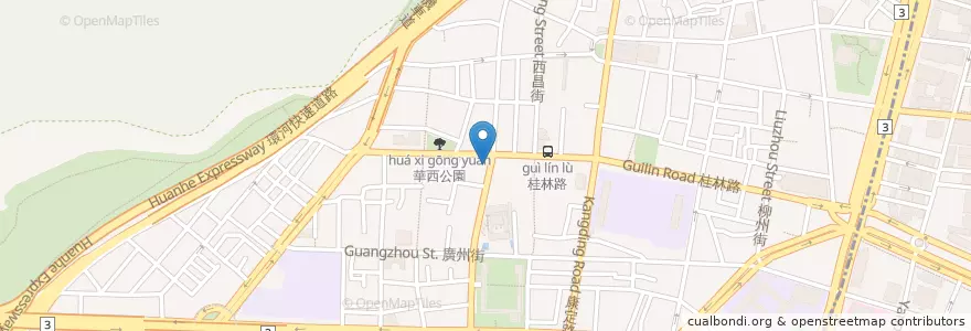 Mapa de ubicacion de 大川永和豆漿 en 臺灣, 新北市, 臺北市, 萬華區.