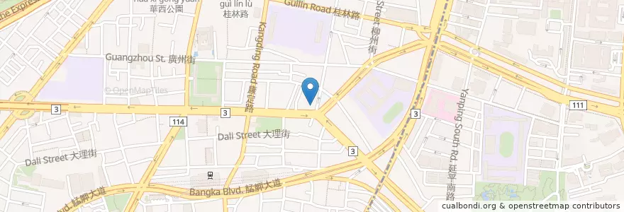 Mapa de ubicacion de 板信商業銀行 en 臺灣, 新北市, 臺北市, 萬華區.