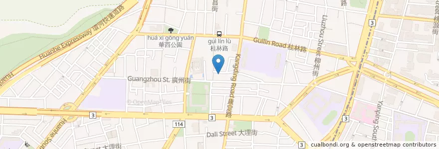 Mapa de ubicacion de 艋舺大眾爺廟 en Taiwan, 新北市, Taipé, 萬華區.
