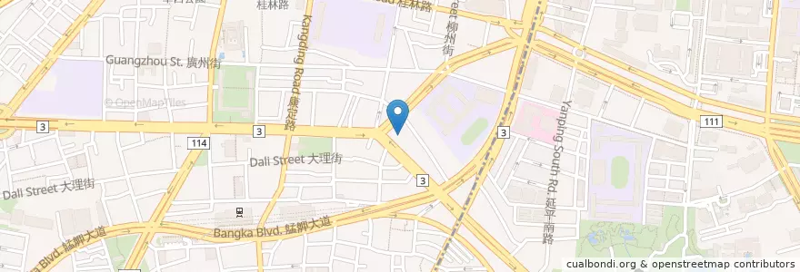 Mapa de ubicacion de 信心聖經教會 en Taiwan, 新北市, Taipé, 萬華區.