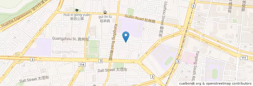 Mapa de ubicacion de 台南意麵 en Тайвань, Новый Тайбэй, Тайбэй, 萬華區.