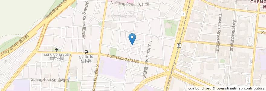 Mapa de ubicacion de 中華餡餅粥 en 台湾, 新北市, 台北市, 万華区.