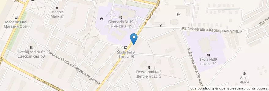 Mapa de ubicacion de Доктор Столетов en Rusia, Distrito Federal Central, Óblast De Oriol, Орловский Район, Городской Округ Орёл.
