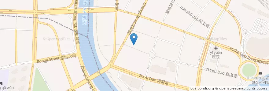 Mapa de ubicacion de 塞纳河法国酒吧餐厅 en 중국, 톈진시, 허베이성, 河北区 (Hebei).