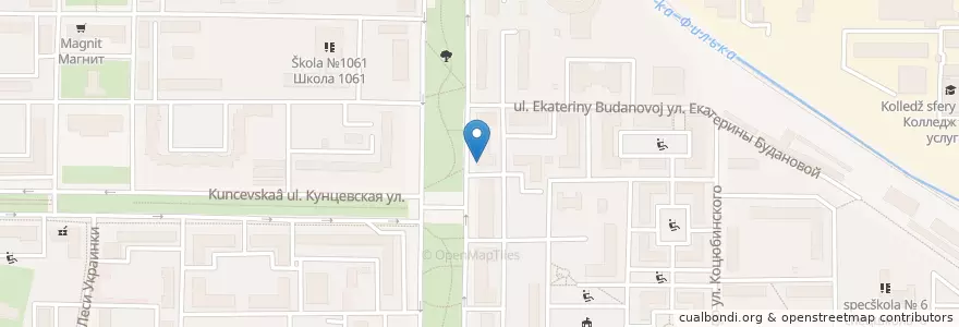 Mapa de ubicacion de Столички en Россия, Центральный Федеральный Округ, Москва, Западный Административный Округ, Район Кунцево.