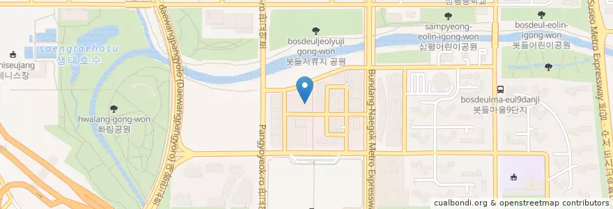 Mapa de ubicacion de IZAKAYA 청담이상(2층) en Республика Корея, Кёнгидо, 분당구.