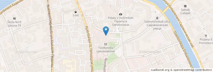 Mapa de ubicacion de Kaffebröd en ロシア, 中央連邦管区, モスクワ, Центральный Административный Округ, Район Замоскворечье.