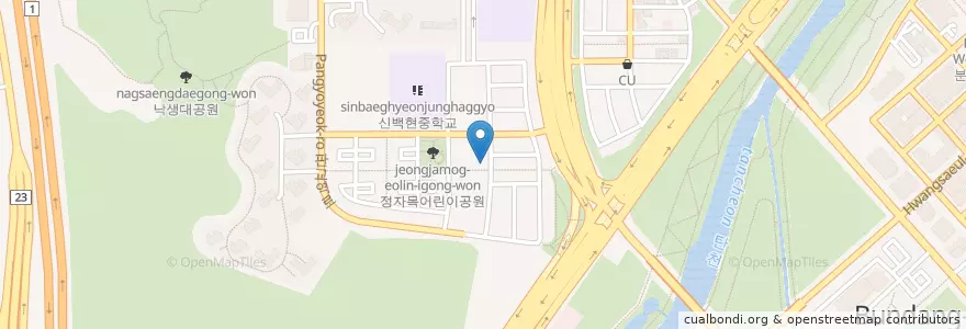 Mapa de ubicacion de CUISSON en Corea Del Sud, Gyeonggi, 분당구.