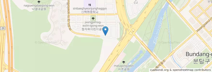 Mapa de ubicacion de COFFEE KING en Corée Du Sud, Gyeonggi, 분당구.