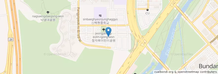 Mapa de ubicacion de LA CHINATA en Corée Du Sud, Gyeonggi, 분당구.