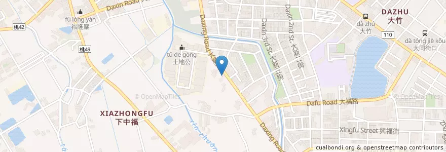 Mapa de ubicacion de 鄉村漢堡 en 臺灣, 桃園市, 蘆竹區.