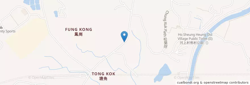 Mapa de ubicacion de 鳳崗(塘角)公廁 Fung Kong (Tong Kok) Public Toilet en China, Hong Kong, Provincia De Cantón, Nuevos Territorios, 北區 North District.