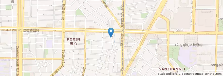 Mapa de ubicacion de 河床工作室 en تایوان, 新北市, تایپه, 大安區.