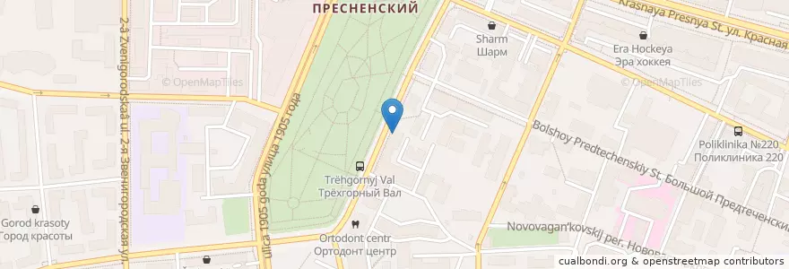 Mapa de ubicacion de Viktoria&Albert en Russland, Föderationskreis Zentralrussland, Moskau, Zentraler Verwaltungsbezirk, Пресненский Район.