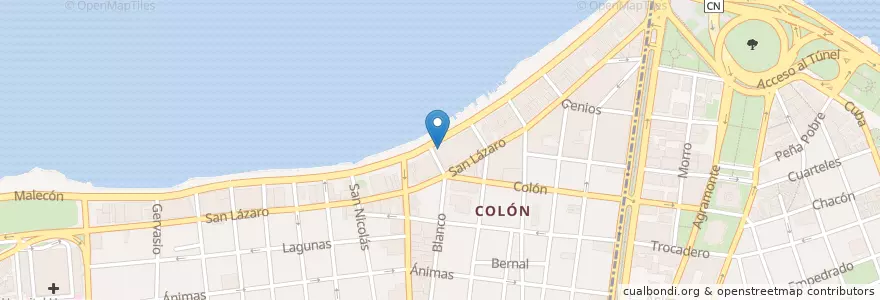 Mapa de ubicacion de Ana's Buffete en キューバ, La Habana, Centro Habana.