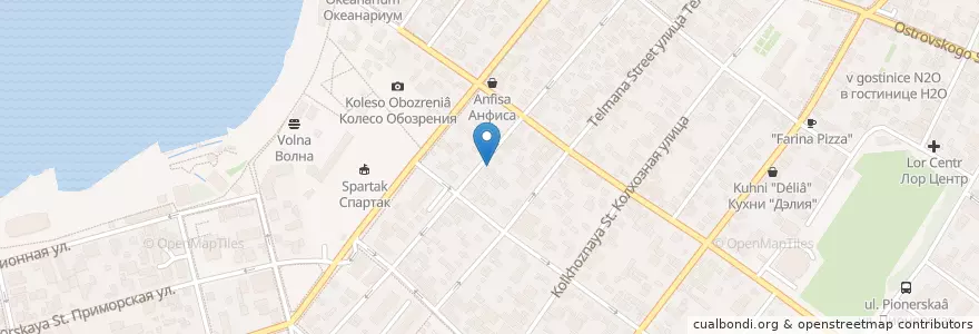 Mapa de ubicacion de У Дианы en Rusland, Zuidelijk Federaal District, Kraj Krasnodar, Городской Округ Геленджик.