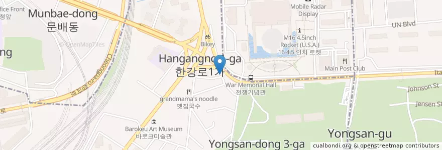 Mapa de ubicacion de 주사부 en كوريا الجنوبية, سول, 용산구, 한강로동.