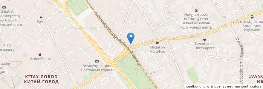 Mapa de ubicacion de Шоколадница en Russia, Distretto Federale Centrale, Москва, Центральный Административный Округ.