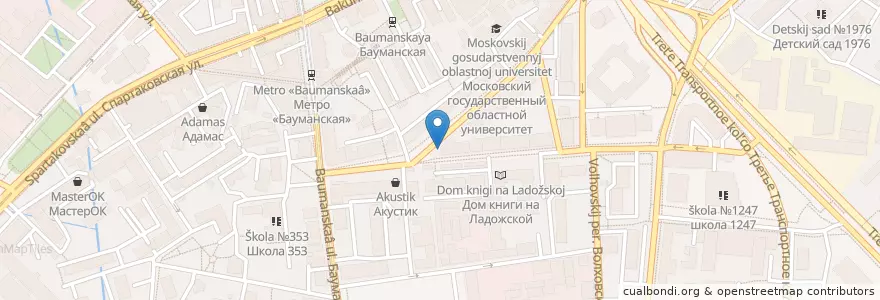 Mapa de ubicacion de Макдоналдс en Rusia, Distrito Federal Central, Москва, Distrito Administrativo Central, Басманный Район.