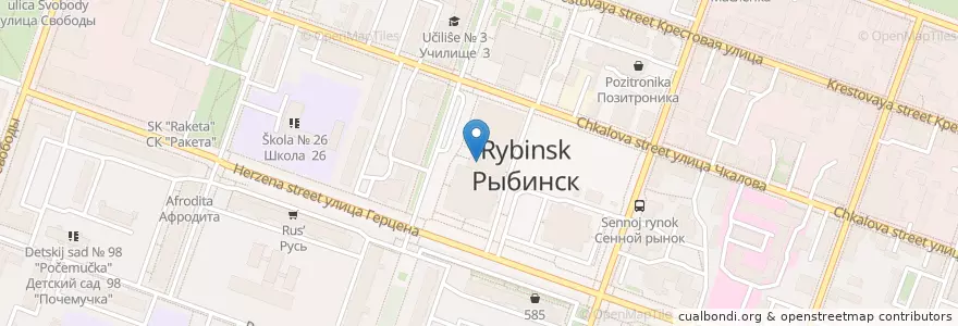 Mapa de ubicacion de Сели-Поели en Rusland, Centraal Federaal District, Oblast Jaroslavl, Рыбинский Район, Городской Округ Рыбинск.