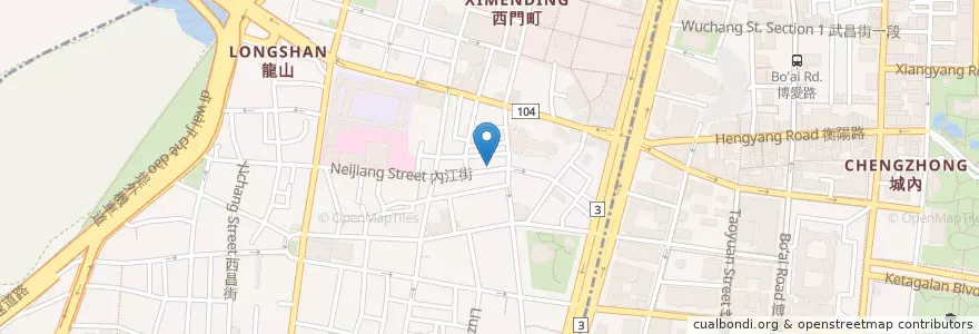 Mapa de ubicacion de 囍愛義廚館 en Taiwan, 新北市, Taipei, 萬華區.
