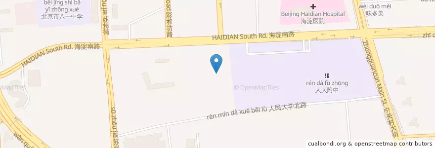 Mapa de ubicacion de 北区食堂 en China, Peking, Hebei, 海淀区.