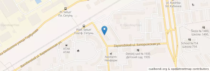 Mapa de ubicacion de Детская поликлиника №64 en Russia, Distretto Federale Centrale, Москва, Западный Административный Округ, Можайский Район.