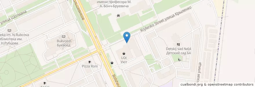 Mapa de ubicacion de Ситипанда en Russland, Föderationskreis Nordwest, Oblast Leningrad, Sankt Petersburg, Невский Район, Округ № 54.