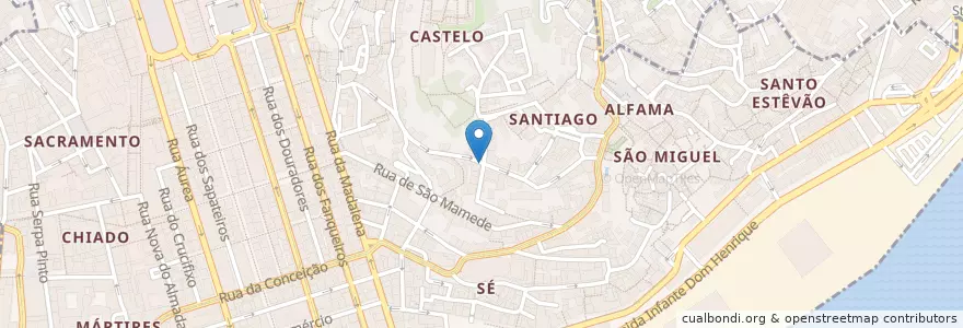 Mapa de ubicacion de Pastelaria Santo António en Portogallo, Lisbona, Grande Lisboa, Lisbona, Santa Maria Maior.
