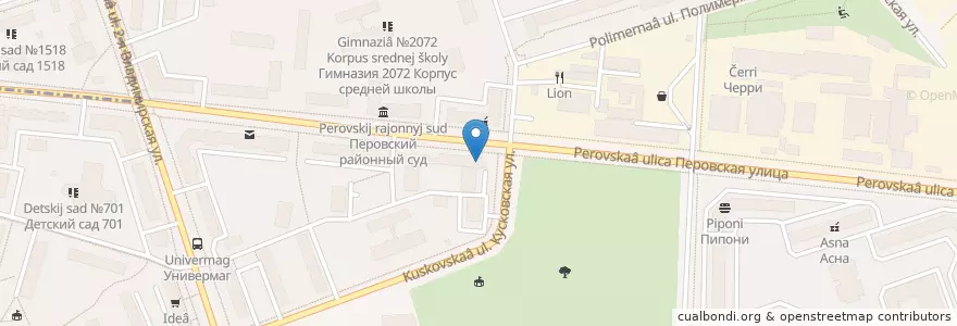 Mapa de ubicacion de Золотая лихорадка en Russie, District Fédéral Central, Moscou, Восточный Административный Округ, Район Новогиреево.