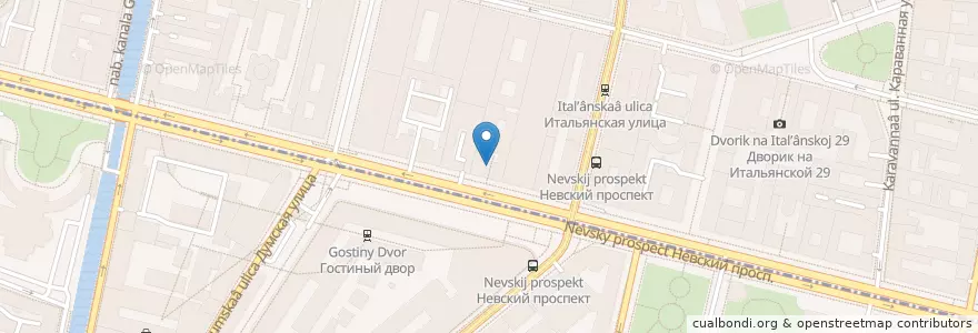 Mapa de ubicacion de МедКлиник en Russie, District Fédéral Du Nord-Ouest, Oblast De Léningrad, Saint-Pétersbourg, Центральный Район, Дворцовый Округ.