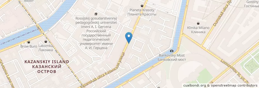Mapa de ubicacion de Барака en Russie, District Fédéral Du Nord-Ouest, Oblast De Léningrad, Saint-Pétersbourg, Центральный Район, Округ № 78.
