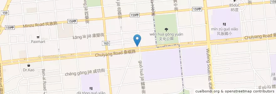 Mapa de ubicacion de 童心親自牙醫診所 en تايوان, مقاطعة تايوان, شيا يي, مقاطعة شياي.