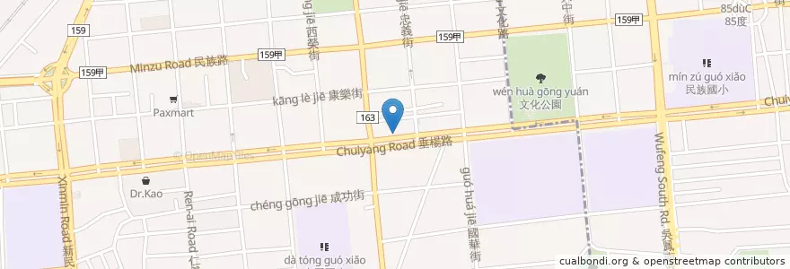 Mapa de ubicacion de 邱碩堯耳鼻喉科診所 en Taiwán, Provincia De Taiwán, 嘉義市, Condado De Chiayi.