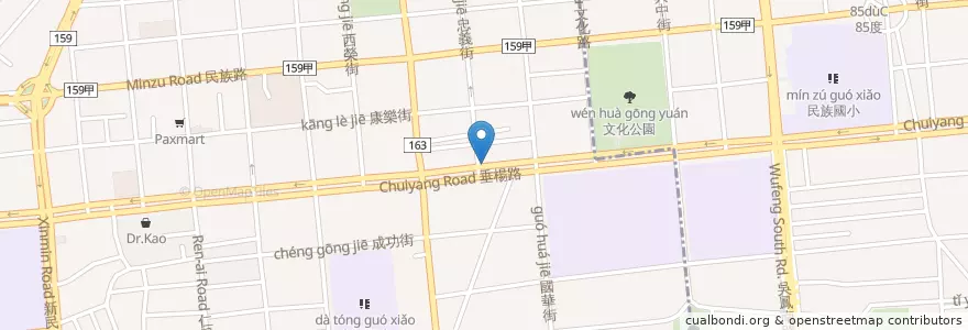 Mapa de ubicacion de 中華電信 en Taïwan, Province De Taïwan, Chiayi, Comté De Chiayi.