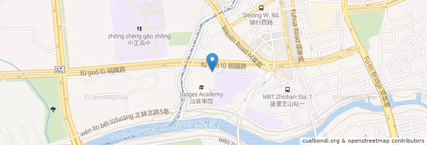 Mapa de ubicacion de 地下停車場 en Tayvan, 新北市, Taipei, 士林區.