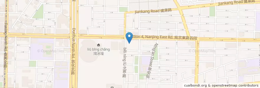 Mapa de ubicacion de 合作金庫商業銀行 en 台湾, 新北市, 台北市, 松山区.
