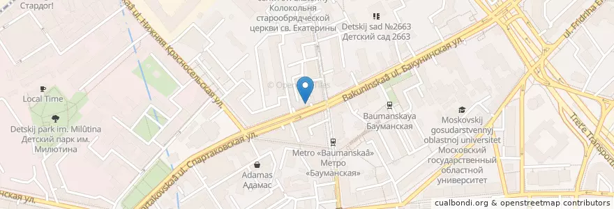 Mapa de ubicacion de Сбербанк en Rússia, Distrito Federal Central, Москва, Центральный Административный Округ, Басманный Район.