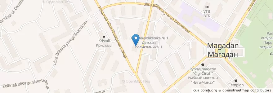 Mapa de ubicacion de Боинг en 러시아, Дальневосточный Федеральный Округ, Магаданская Область, Городской Округ Магадан.