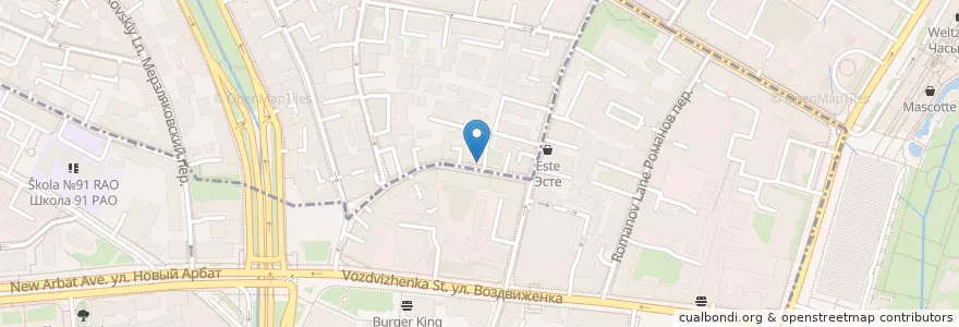Mapa de ubicacion de ЛитФонд en Россия, Центральный Федеральный Округ, Москва, Центральный Административный Округ, Район Арбат.