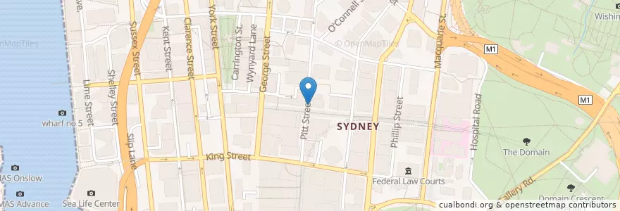 Mapa de ubicacion de ANZ Martin Place en 오스트레일리아, New South Wales, Council Of The City Of Sydney, 시드니.