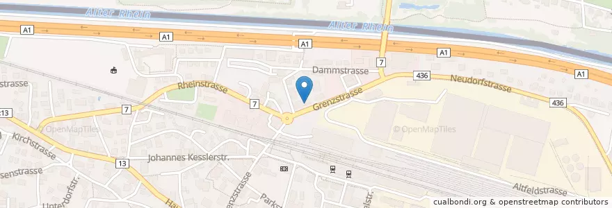 Mapa de ubicacion de Coop Pronto en İsviçre, Sankt Gallen, Wahlkreis Rheintal, St. Margrethen.