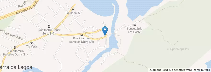 Mapa de ubicacion de Café da Barra en البَرَازِيل, المنطقة الجنوبية, سانتا كاتارينا, Microrregião De Florianópolis, Região Geográfica Intermediária De Florianópolis, فلوريانوبوليس.